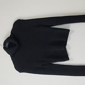 Alice + Olivia Black Cowl Neck Turtleneck Sweater